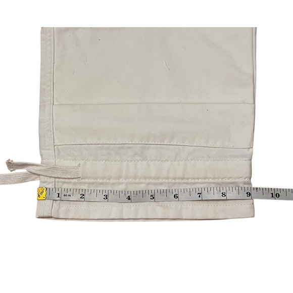 Sundance White Cargo Utility‎ Crop Pants 100% Cotton Sz 6 - Picture 14 of 16